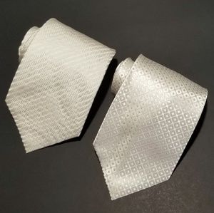 Cardin & Jacobson 100% silk cream classic ties